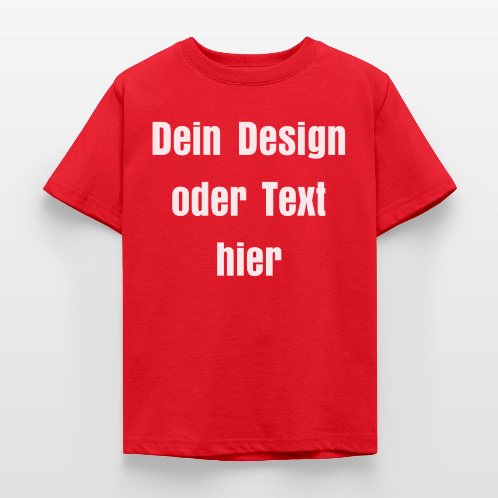 Kinder T-Shirt - personalisierbare Vorder- und Rückseite - Rot