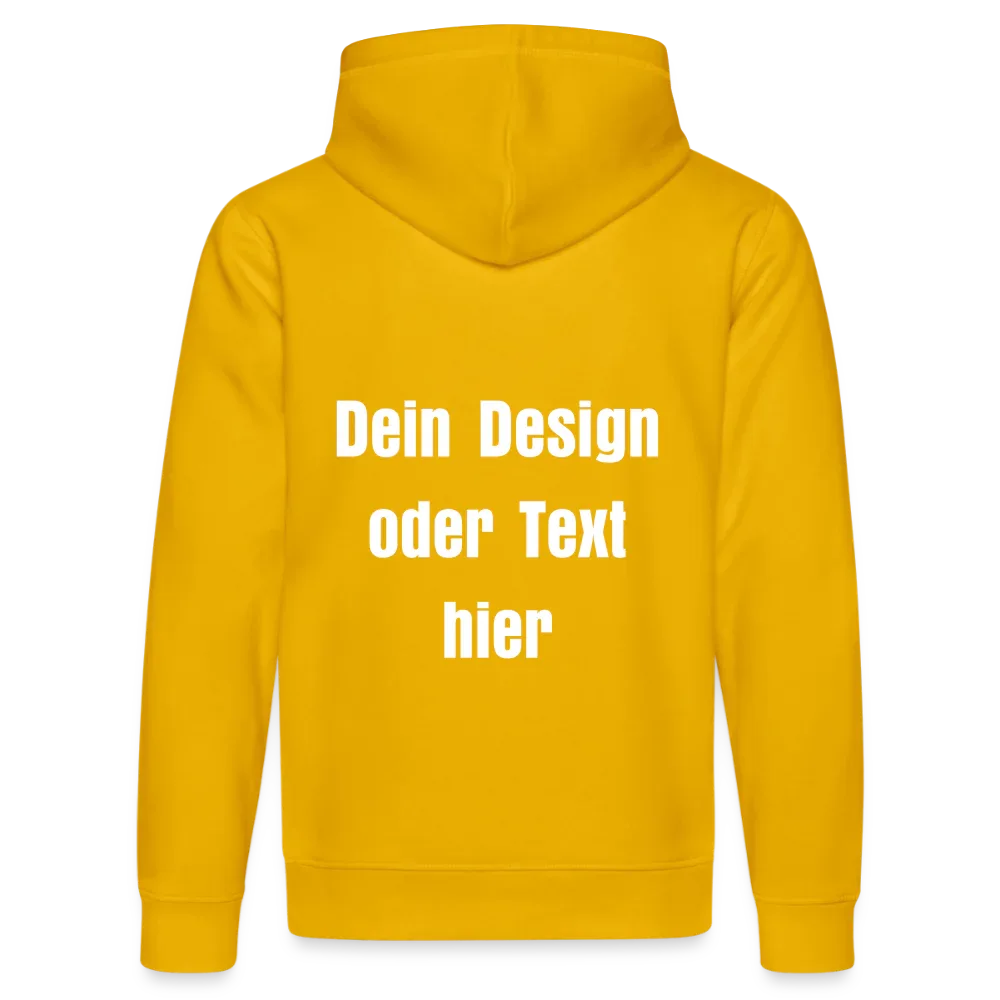 Stanley/Stella Unisex Bio-Hoodie DRUMMER - personalisierbare Vorder- und Rückseite - Spektralgelb