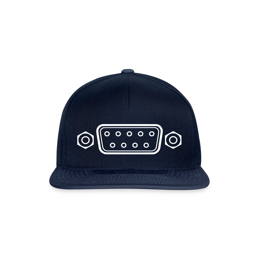 DB-9 RS-232 Retro Snapback Cap - Navy/Navy