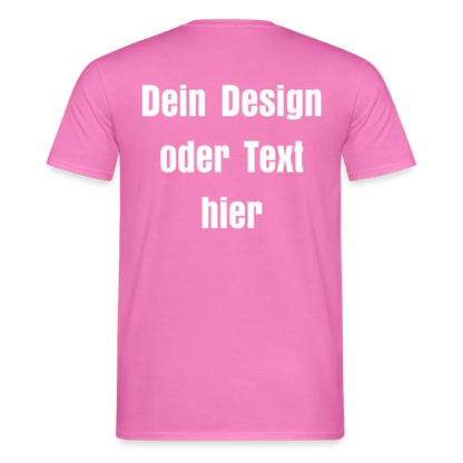 Männer T-Shirt - personalisierbare Vorder- und Rückseite - Pink