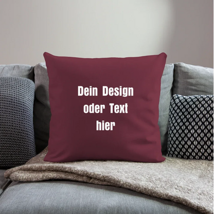 Sofakissen mit Füllung 44 x 44 cm - personalisierbar - Burgunderrot