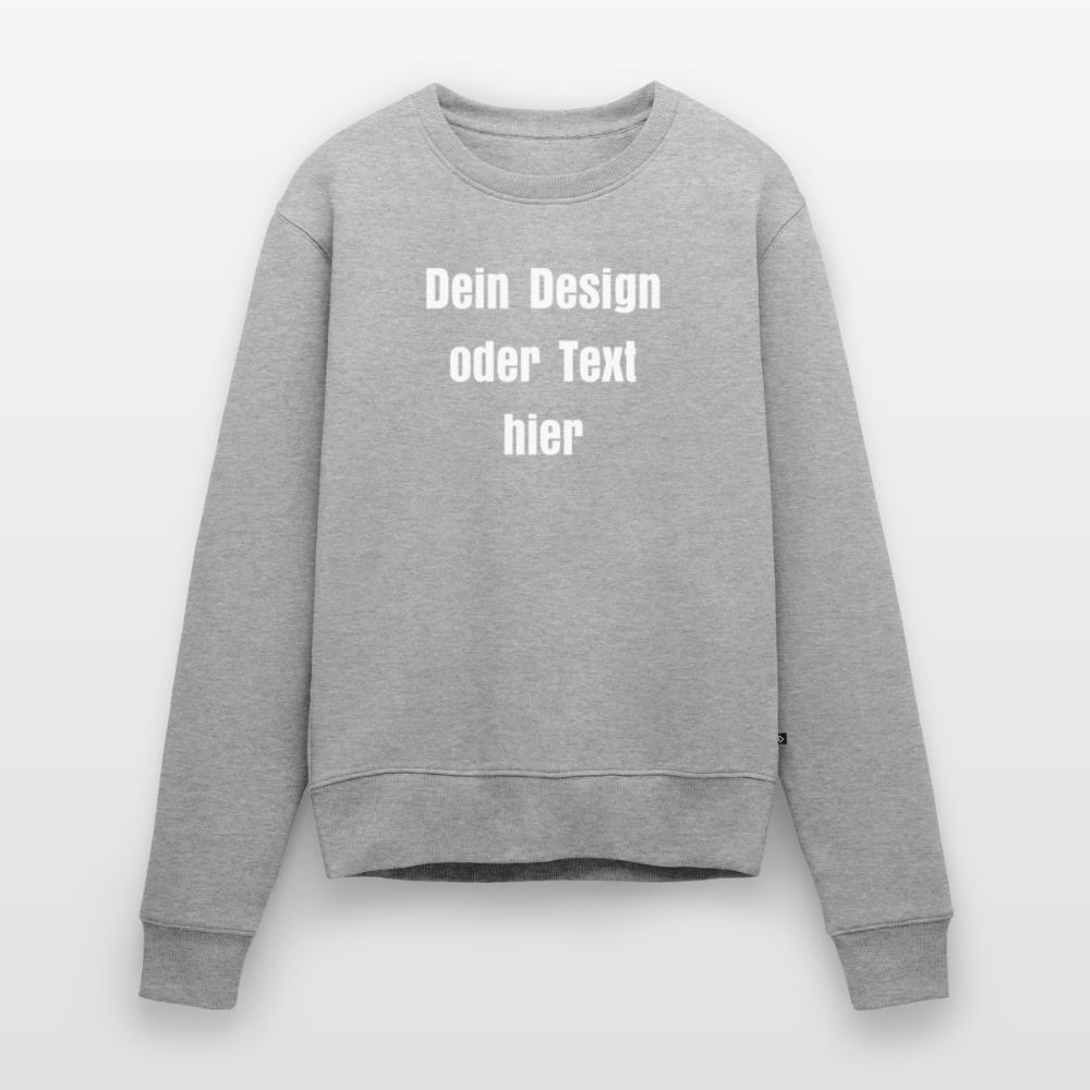 Frauen Premium Pullover - personalisierbar - Grau meliert