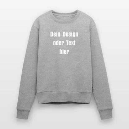 Frauen Premium Pullover - personalisierbar - Grau meliert