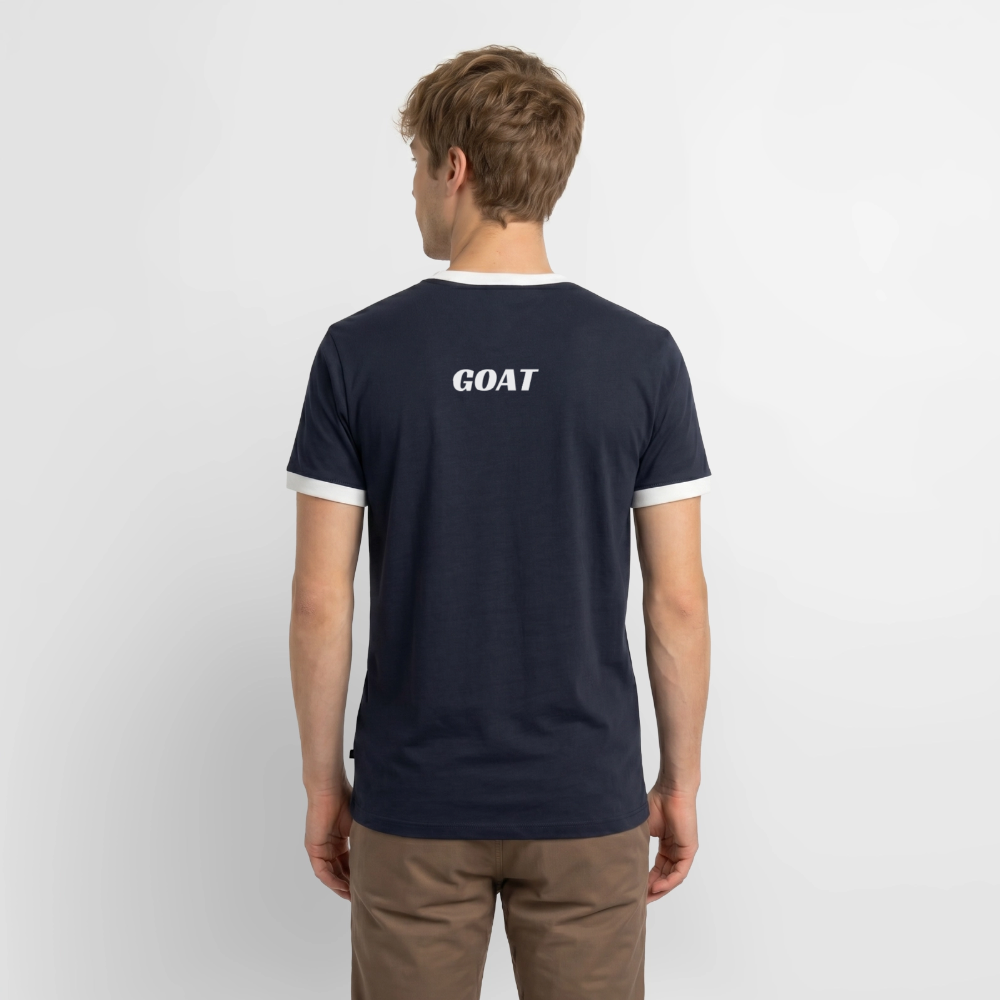 Männer T-Shirt "GOAT" - Navy/Weiß 