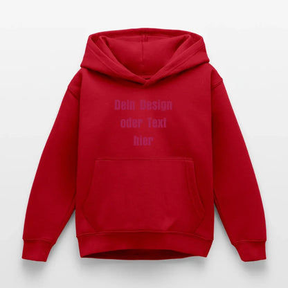 Kinder Hoodie - personalisierbare Vorder- und Rückseite - Rot