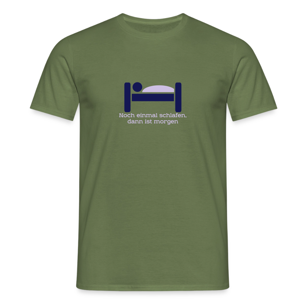 "Schlafen" Motiv-T-Shirt für Männer - Militärgrün