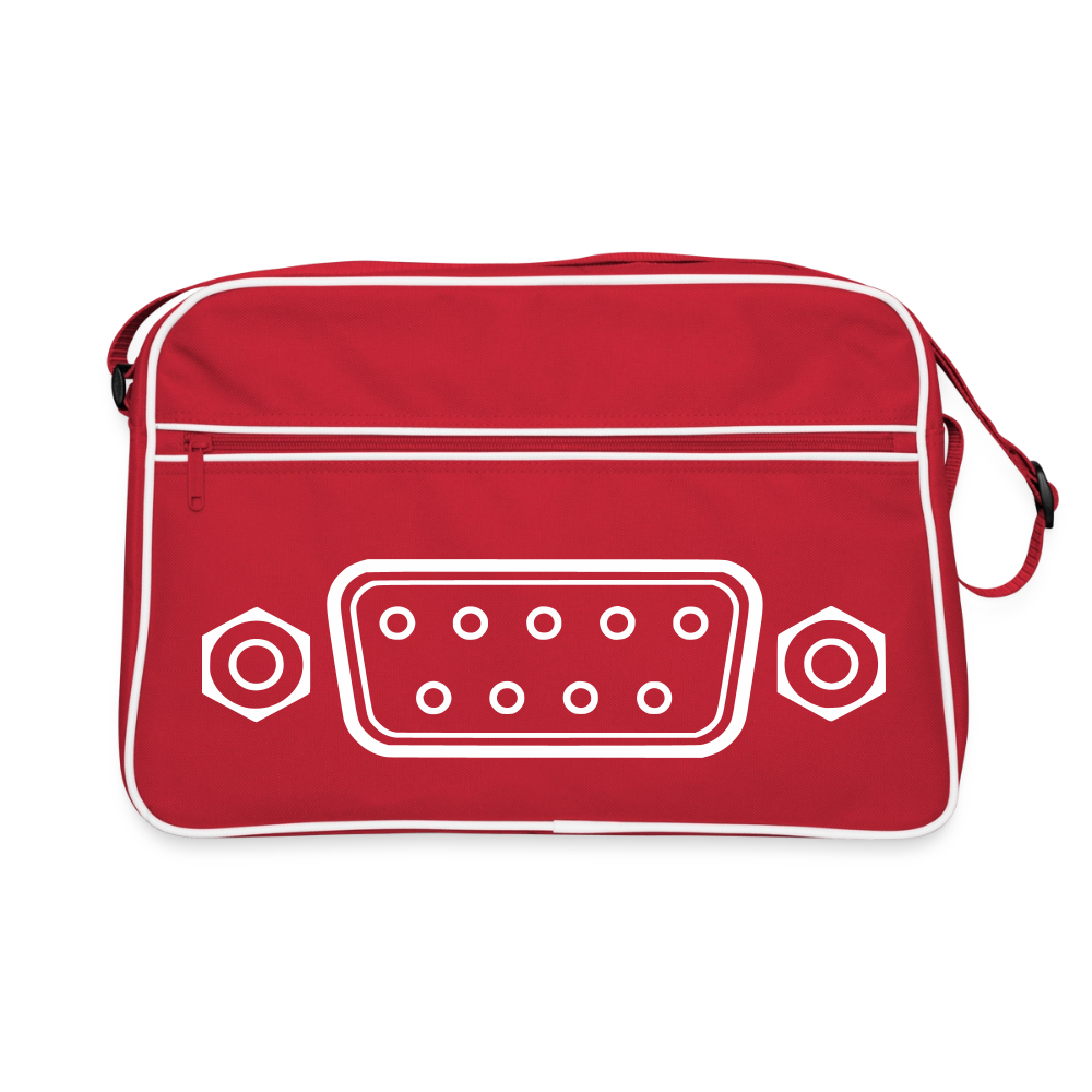 DB-9 RS-232 Retro Tasche - Rot/Weiß