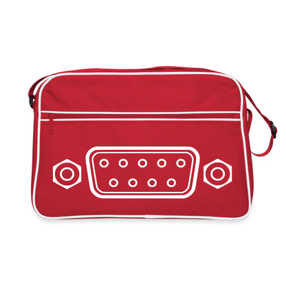 DB-9 RS-232 Retro Tasche - Rot/Weiß