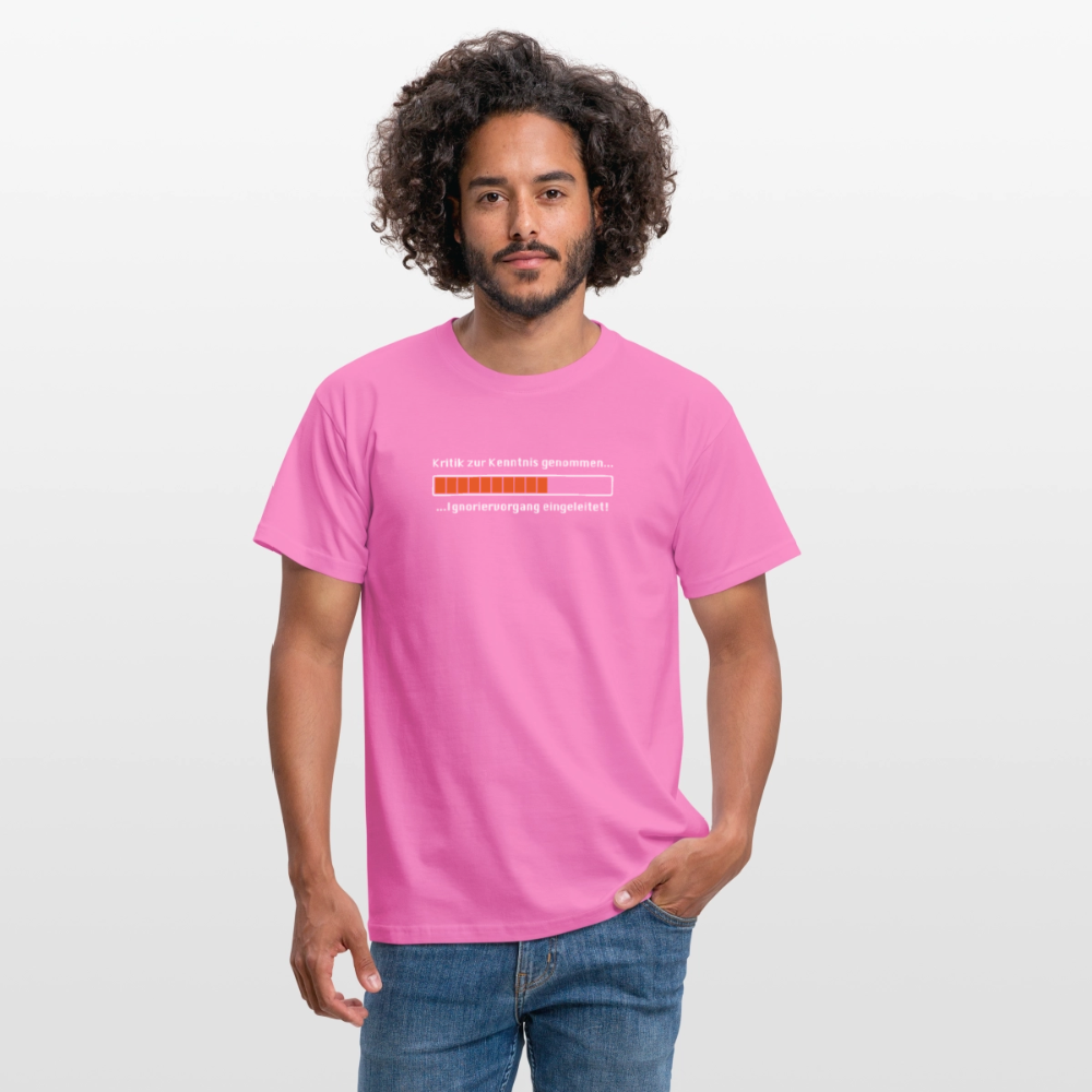 "Kritik" Motiv-T-Shirt für Männer - Pink