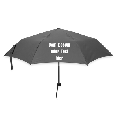 Regenschirm (klein) 24 cm 100% Polyester - personalisierbar - Grau
