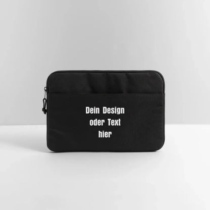 Laptoptasche passend für bis zu 15 Zoll Laptopgröße - personalisierbar - Schwarz