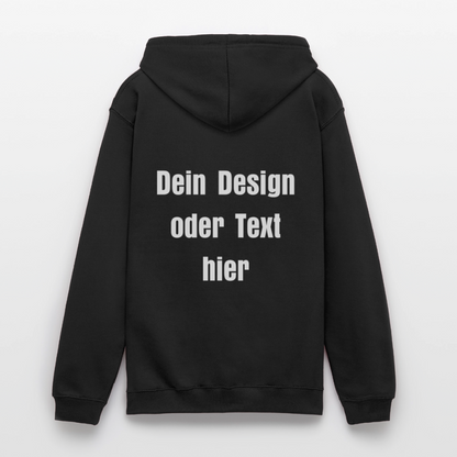 Unisex Hoodie - personalisierbare Vorder- und Rückseite - Schwarz