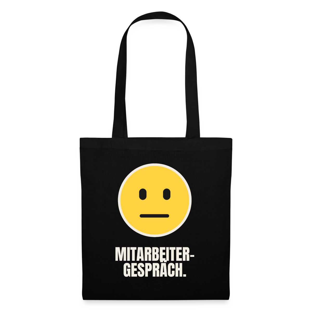 Mitarbeitergespräch. Stoffbeutel, Farbe Schwarz