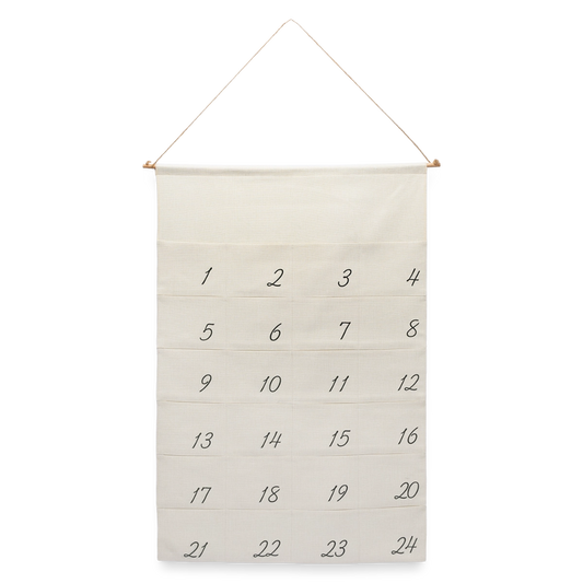 Leinen Adventskalender - Naturweiß