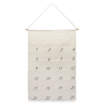 Leinen Adventskalender - Naturweiß