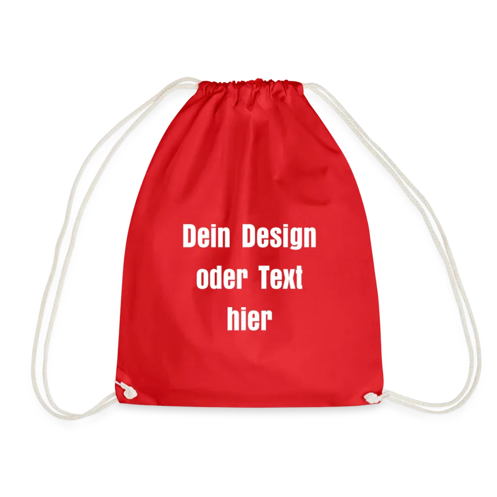 Turnbeutel - personalisierbar - Rot