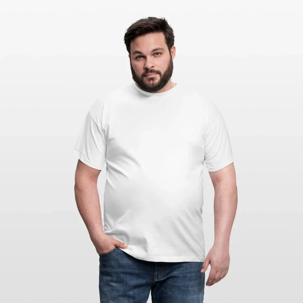 Männer T-Shirt - personalisierbare Vorder- und Rückseite - Weiß