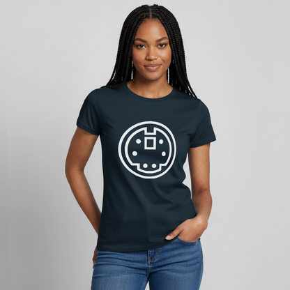 "PS/2" Motiv-T-Shirt für Frauen, Farbe Navy