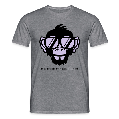 "Welcome to the Jungle" Motiv-T-Shirt für Männer - Graphit meliert