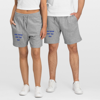Stanley/Stella Unisex Bio Joggingshorts Trainer - personalisierbar - Grau meliert