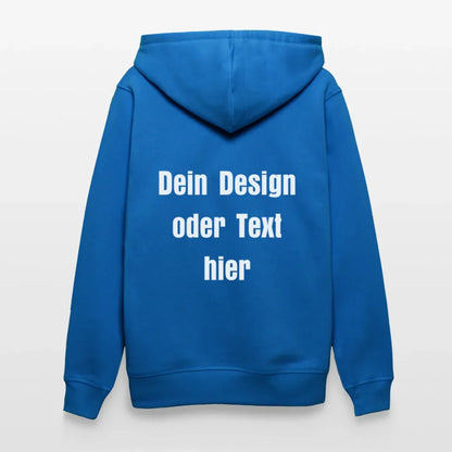 Stanley/Stella Unisex Bio-Hoodie DRUMMER - personalisierbare Vorder- und Rückseite - Königsblau