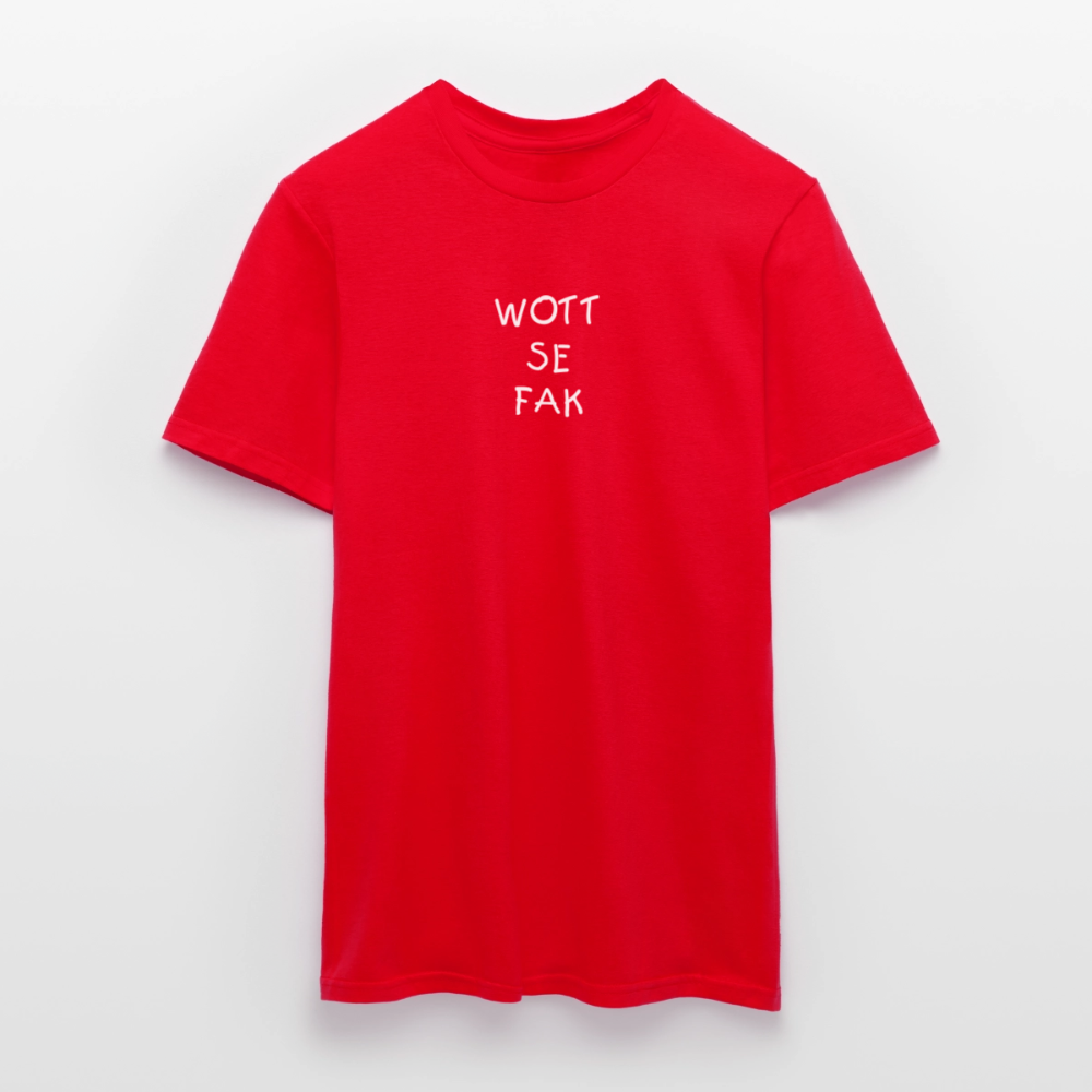 "WOTT SE FAK" Motiv-T-Shirt für Männer - Rot