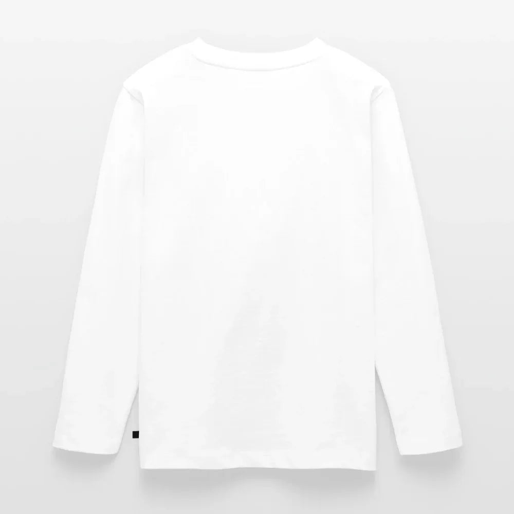 Teenager Premium Langarmshirt - personalisierbare Vorder- und Rückseite - Weiß
