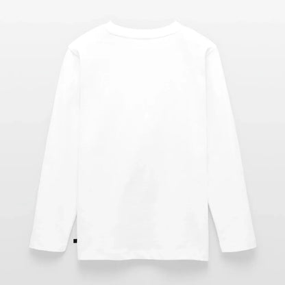 Teenager Premium Langarmshirt - personalisierbare Vorder- und Rückseite - Weiß