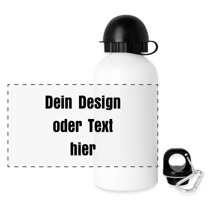 Trinkflasche mit versch. Aufsätzen 500 ml - personalisierbar - Weiß