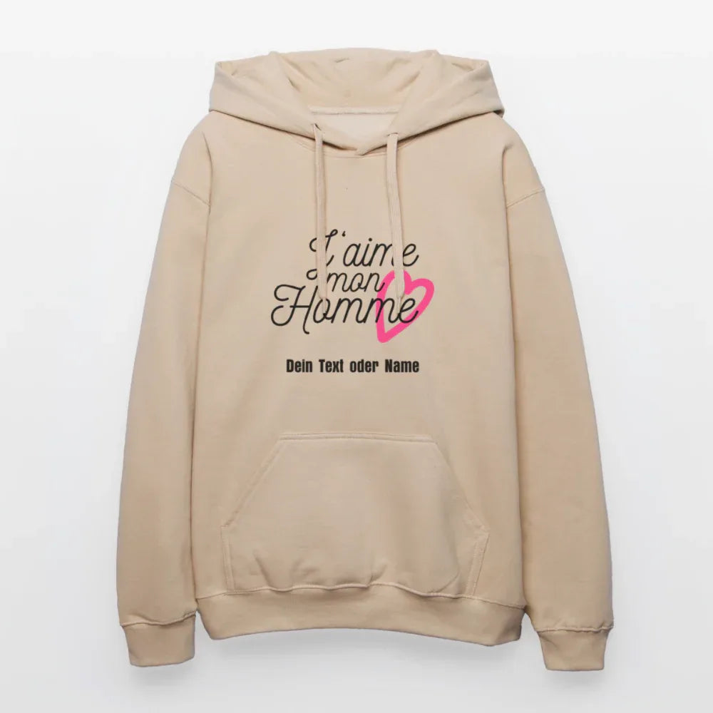 Kuschel-Hoodie "Valentine" für Frauen – personalisierbar & weich - Sand