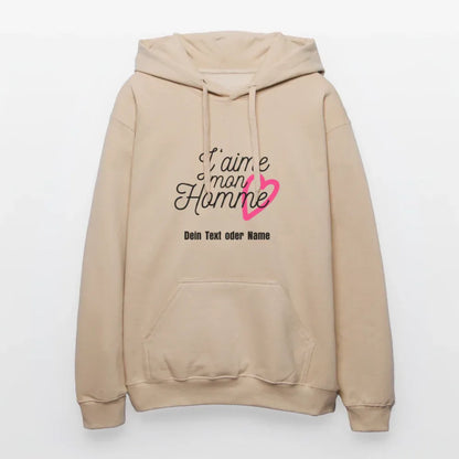 Kuschel-Hoodie "Valentine" für Frauen – personalisierbar & weich - Sand