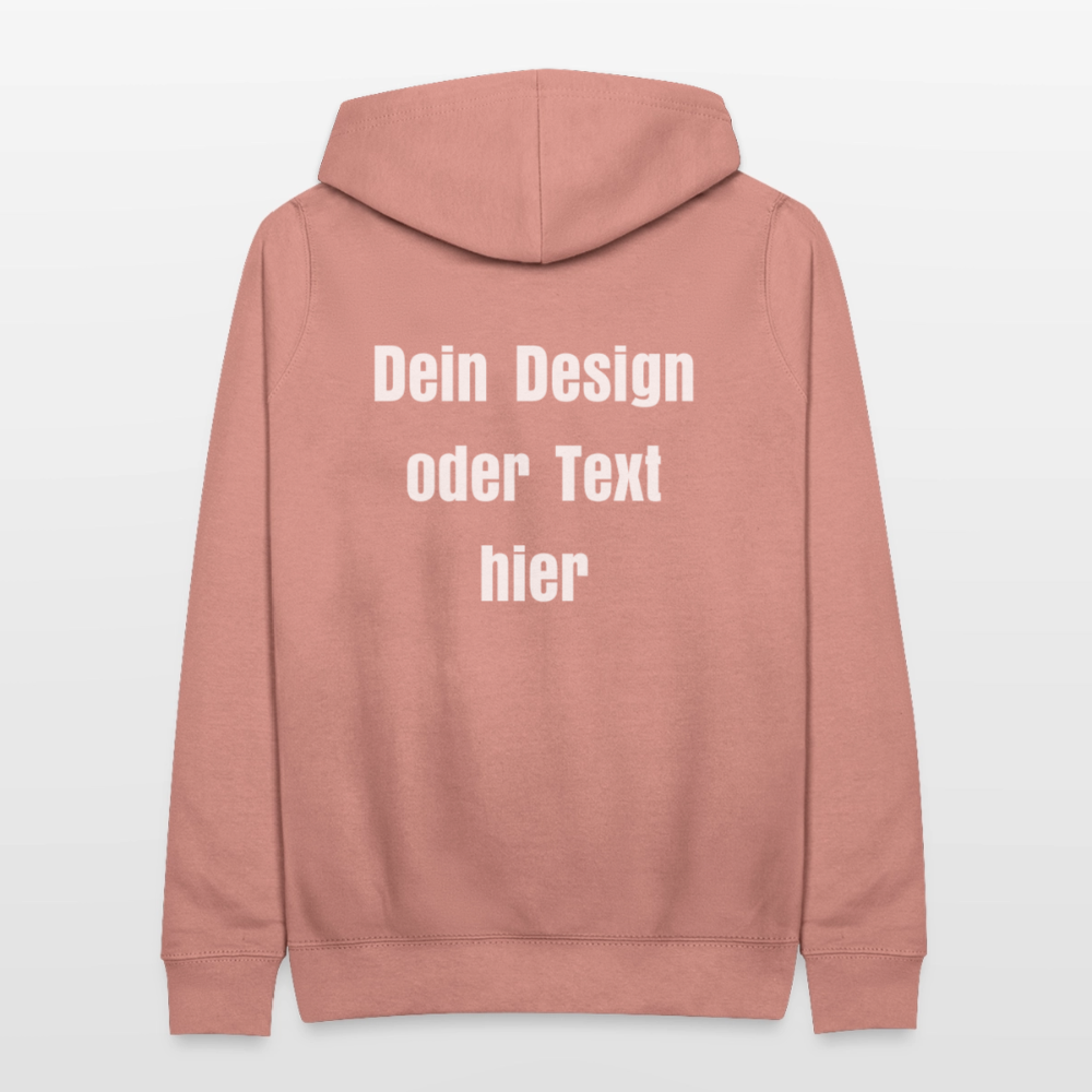 Frauen Hoodie - personalisierbare Vorder- und Rückseite - Altrosa