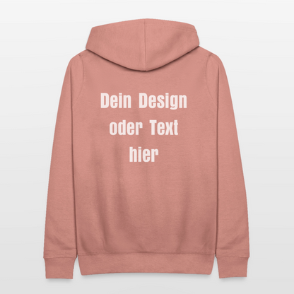 Frauen Hoodie - personalisierbare Vorder- und Rückseite - Altrosa