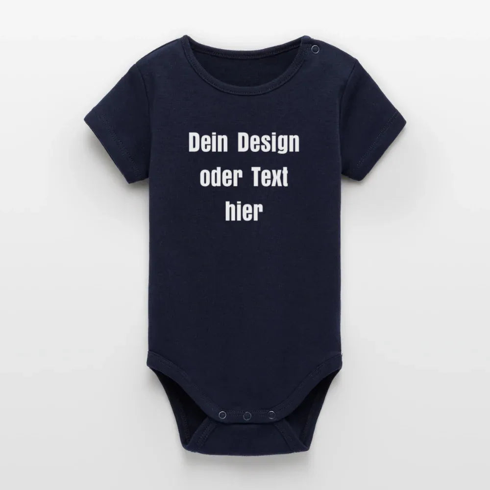 Stanley/Stella Baby Bio Kurzarm-Body - personalisierbar - Navy