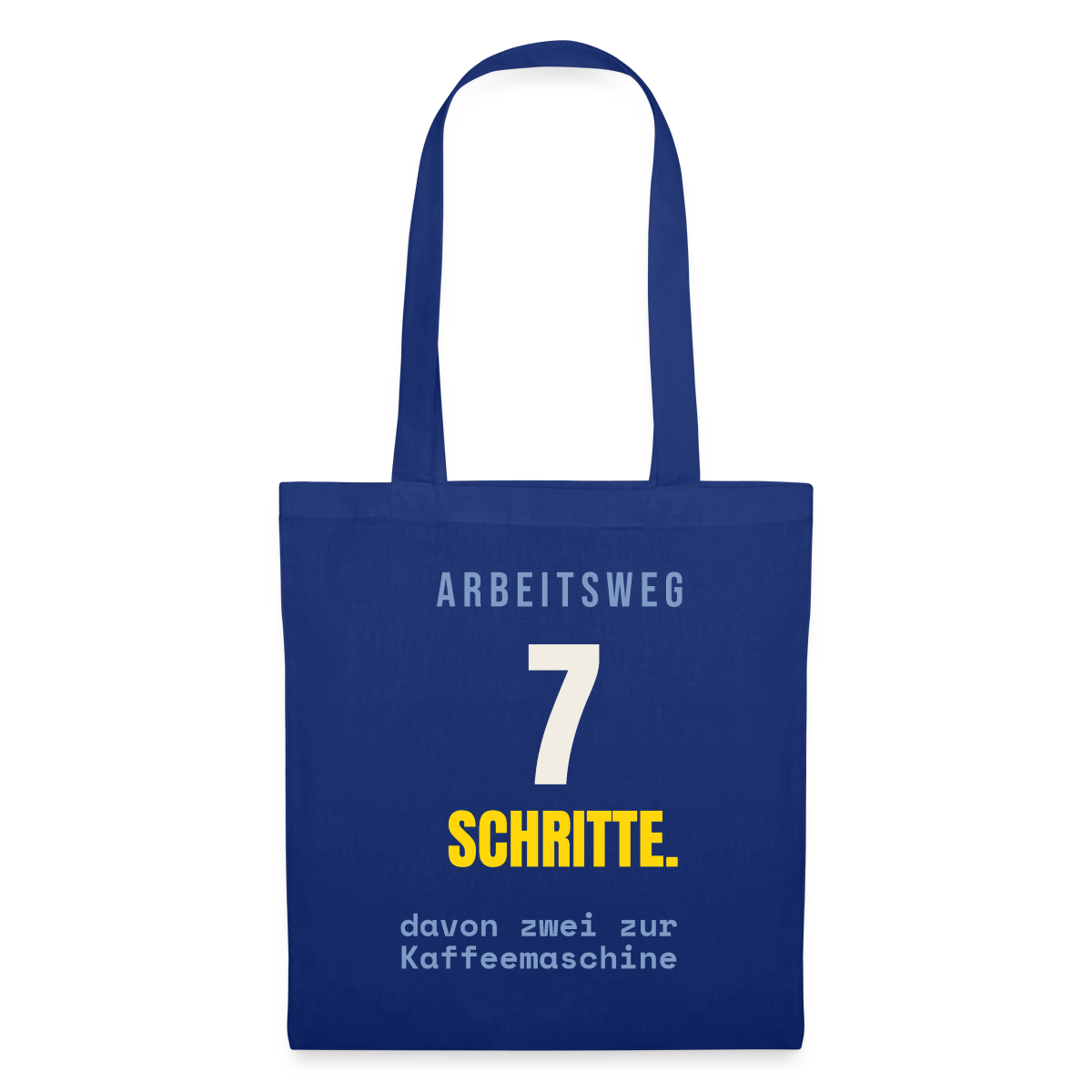 Arbeitsweg: sieben Schritte Stoffbeutel, Farbe Royalblau