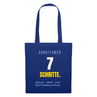 Arbeitsweg: sieben Schritte Stoffbeutel, Farbe Royalblau