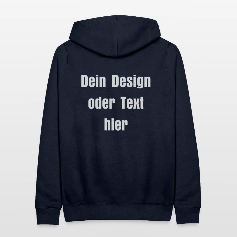 Frauen Hoodie - personalisierbare Vorder- und Rückseite - Navy