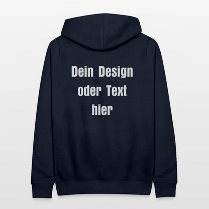 Frauen Hoodie - personalisierbare Vorder- und Rückseite - Navy