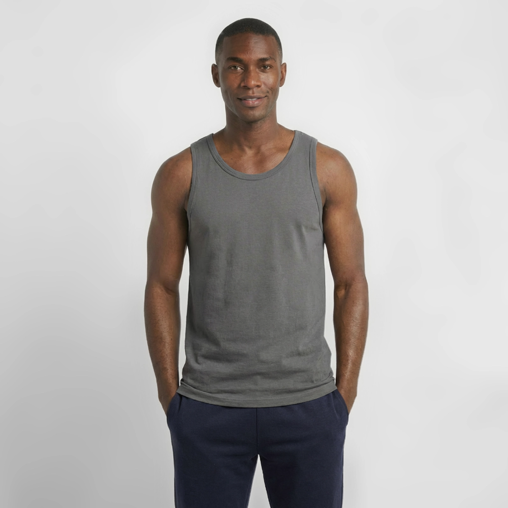 Gildan Männer Tank Top - personalisierbar - Anthrazit