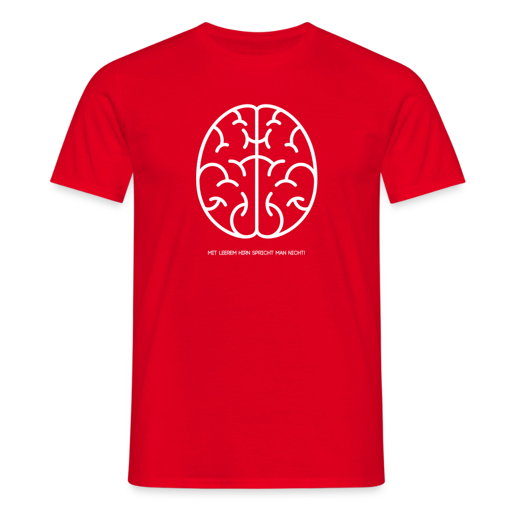 "Hirn" Motiv-T-Shirt für Männer - Rot