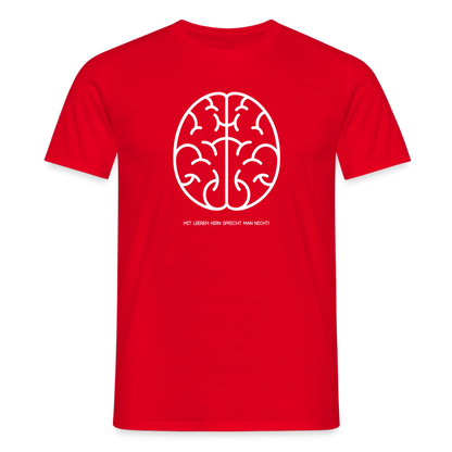 "Hirn" Motiv-T-Shirt für Männer - Rot