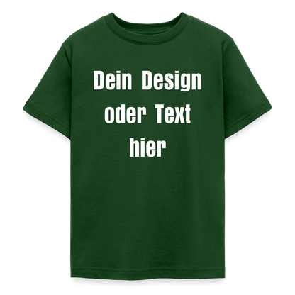 Teenager T-Shirt - personalisierbare Vorder- und Rückseite - Forstgrün 