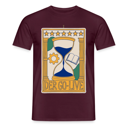Der Go-Live. Tarot-Motiv Motiv-T-Shirt für Männer, Farbe Ziegelrot