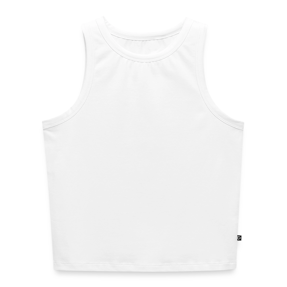 Frauen Cropped Tank Top - personalisierbar - Weiß