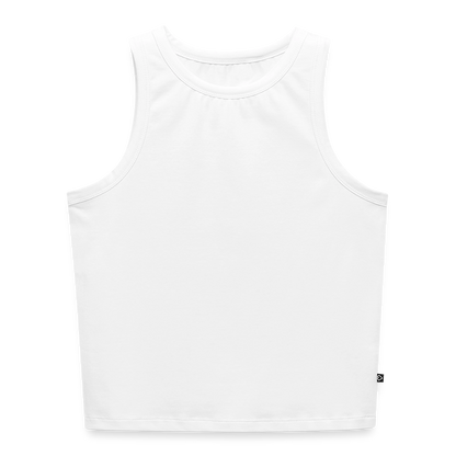 Frauen Cropped Tank Top - personalisierbar - Weiß