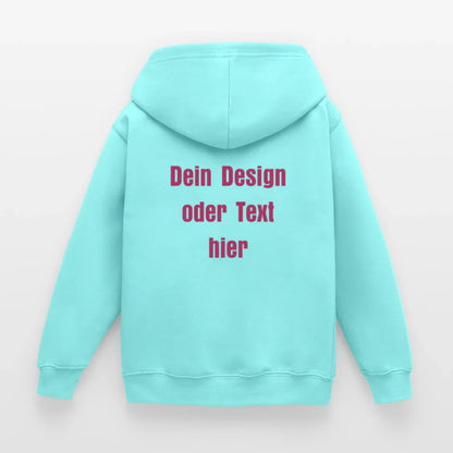 Kinder Hoodie - personalisierbare Vorder- und Rückseite - Pfefferminze