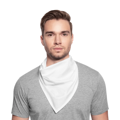 Bandana 100% Baumwolle für Sie und Ihn - personalisierbar - Weiß