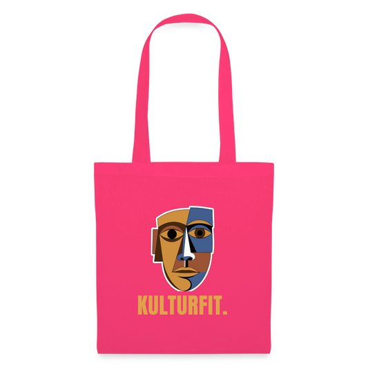 Kulturfit. Kubismus-Motiv Stoffbeutel, Farbe Azalea