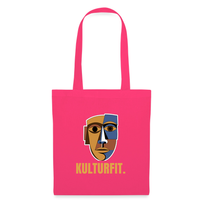 Kulturfit. Kubismus-Motiv Stoffbeutel, Farbe Azalea