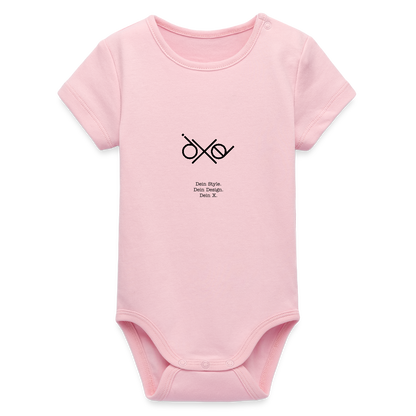 Stanley/Stella Baby Bio Kurzarm-Body - personalisierbar - Hellrosa